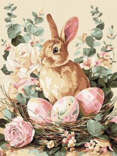 Malen nach Zahlen - Festlicher Hase ©art_selena_ua