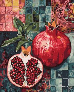 Malen nach Zahlen - Roter Granatapfel ©art_selena_ua