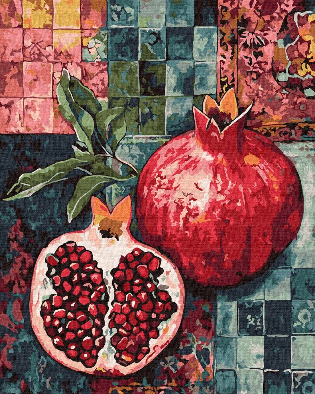 Malen nach Zahlen - Roter Granatapfel ©art_selena_ua