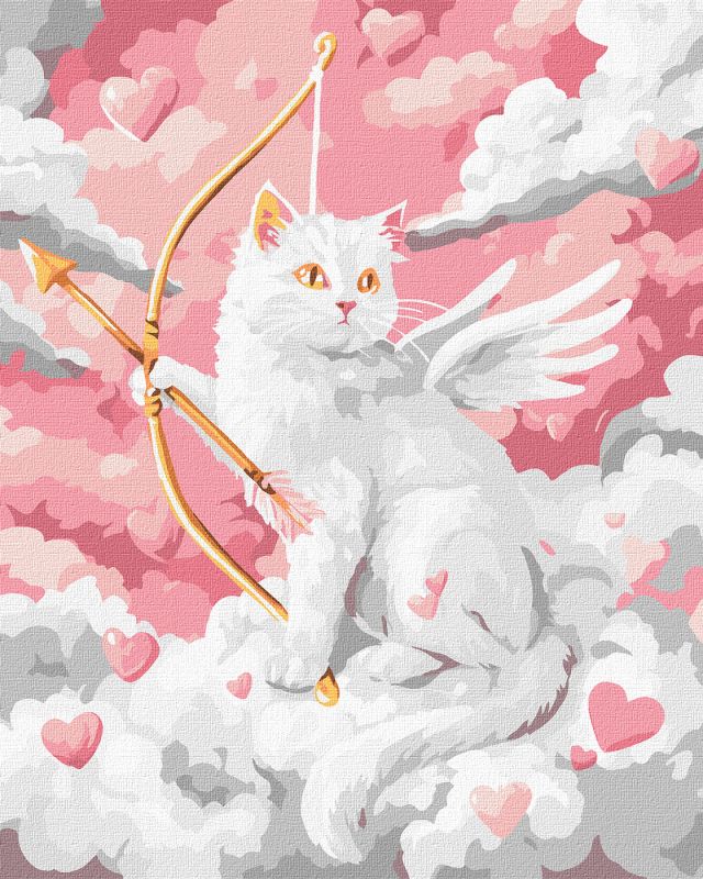 Painting by numbers - Cat Cupid ©art_selena_ua