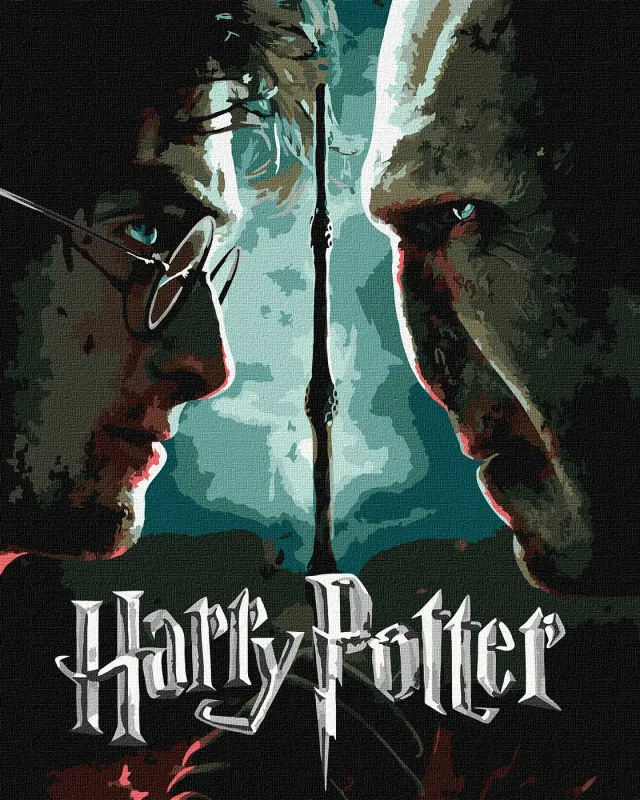Painting by numbers - Harry Potter: Harry and Voldemort with extra metallic paints ©Warner Bros.