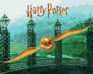 Malen nach Zahlen - Harry Potter: Der goldene Schnatz mit extra Metallic-Farben ©Warner Bros.