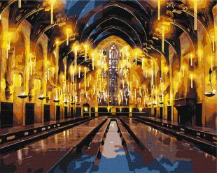 Malen nach Zahlen - Harry Potter: Die Große Halle mit metallischen Farben ©Warner Bros.
