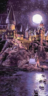 Malen nach Zahlen - Harry Potter: Ankunft in Hogwarts mit extra Metallic-Farben ©Warner Bros.