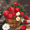 Malen nach Zahlen - Erdbeer-Bouquet