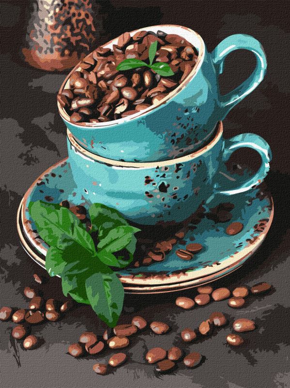 Malen nach Zahlen - Duftende Kaffeebohnen 