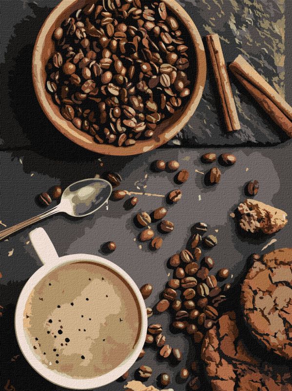 Malen nach Zahlen - Duftender Kaffee