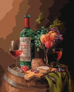 Malen nach Zahlen - Romantisches Abendessen ©MariaGordeevaART