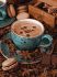 Painting by numbers - Still life with coffee