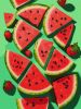 Painting by numbers - Appetizing watermelon ©art_selena_ua