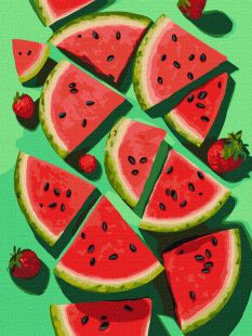 Malen nach Zahlen - Appetitlicher Wassermelone ©art_selena_ua