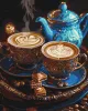 Malen nach Zahlen - Kaffee-Melodie mit extra Metallic-Farben ©art_selena_ua