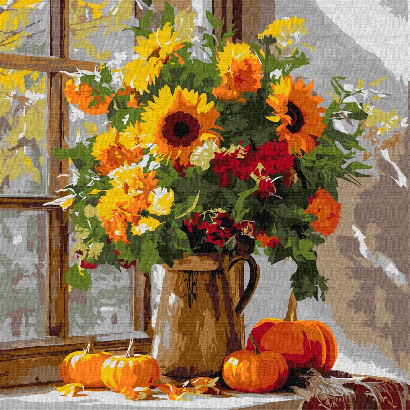 Malen nach Zahlen - Herbststrauß mit Sonnenblumen ©art_selena_ua