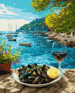 Malen nach Zahlen - Mittagessen mit Meeresfrüchten ©art_selena_ua