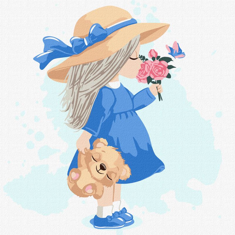 Painting by numbers - Little girl