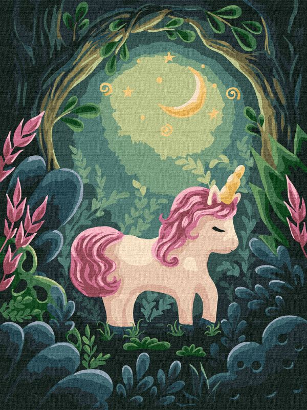 Painting by numbers - Amazing unicorn ©Elena Schweitzer