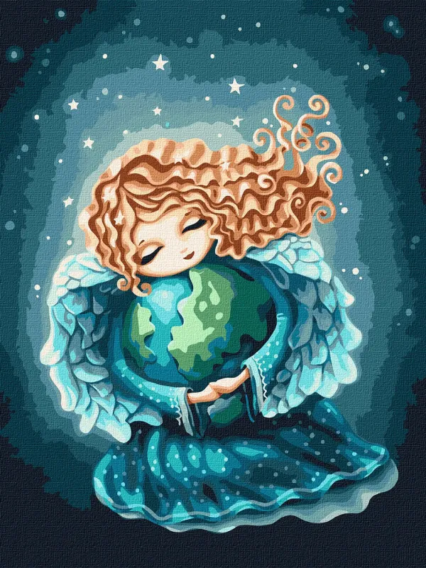 Painting by numbers - Angel Earth ©Elena Schweitzer