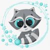 Painting by numbers - Little raccoon