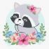 Painting by numbers - Flower raccoon
