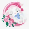 Painting by numbers - Sleepy bunny
