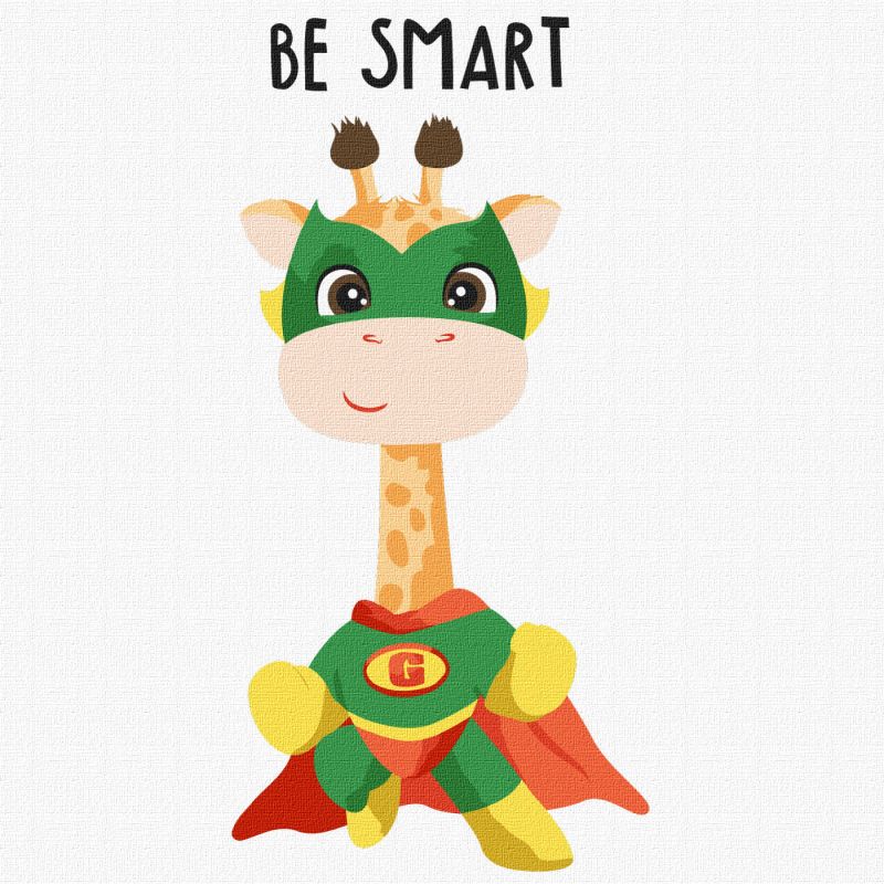 Malen nach Zahlen - Kluge Giraffe