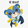 Painting by numbers - Brave bear