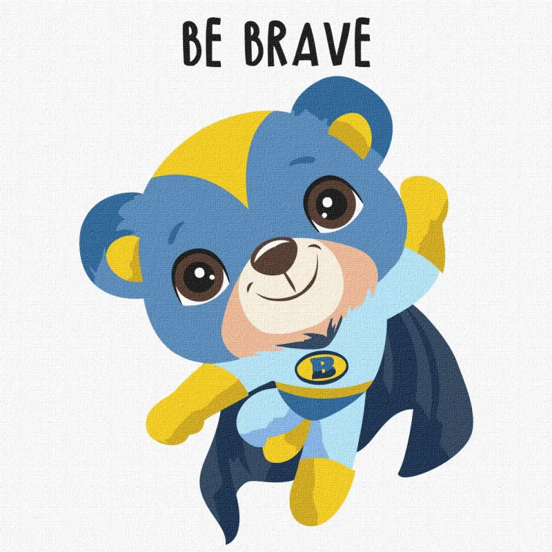 Painting by numbers - Brave bear