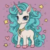Painting by numbers - Fantastic unicorn ©art_selena_ua