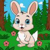 Malen nach Zahlen - Ein niedlicher Hase ©art_selena_ua