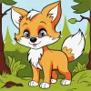 Malen nach Zahlen - Ein flauschiger Fuchs ©art_selena_ua