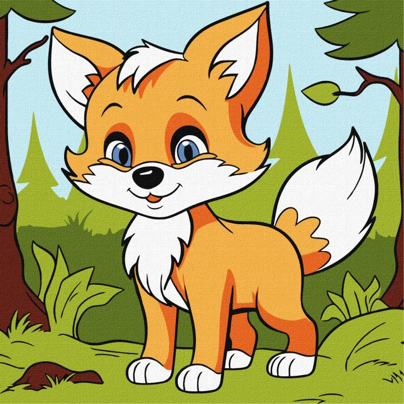 Malen nach Zahlen - Ein flauschiger Fuchs ©art_selena_ua