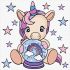 Painting by numbers - The pink unicorn ©tanya_bonya