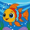 Painting by numbers - The dreamy fish ©art_selena_ua