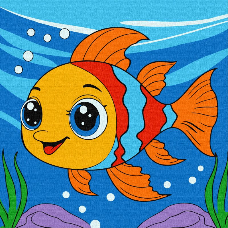 Malen nach Zahlen - Der verträumte Fisch ©art_selena_ua