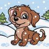 Malen nach Zahlen - Verspielter Hund ©art_selena_ua