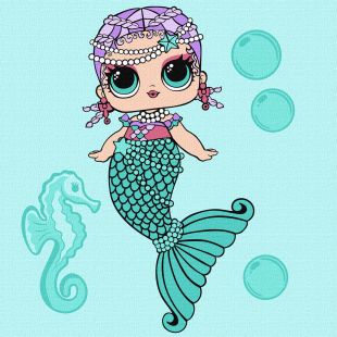 Malen nach Zahlen - L.O.L. Surprise! Mermaids Merbaby