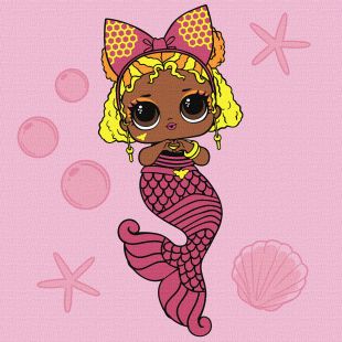 Malen nach Zahlen - L.O.L. Surprise! Mermaids Queen Bee