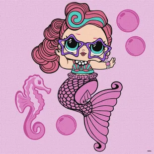 Malen nach Zahlen - L.O.L. Surprise! Mermaids Waves