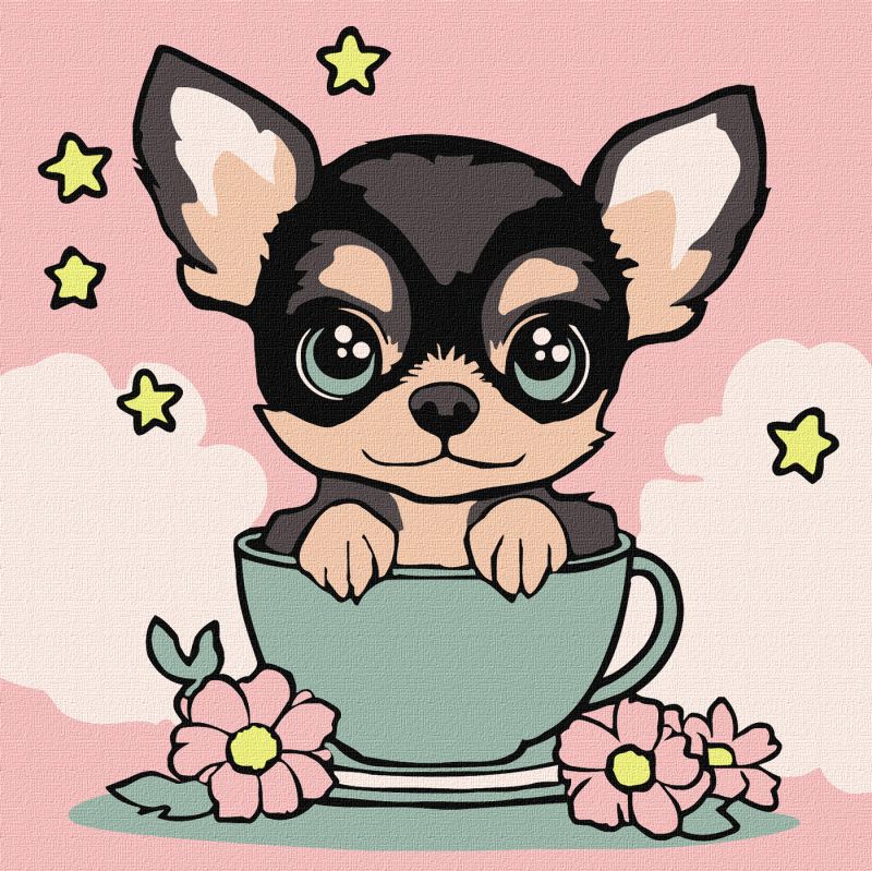 Painting by numbers - A cute puppy ©art_selena_ua