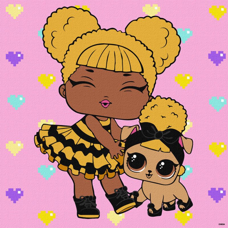 Malen nach Zahlen - L.O.L. Surprise! TroopSurprise Queen Bee With Queen Pup