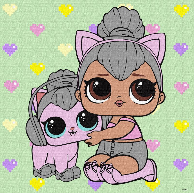 Painting by numbers - L.O.L. Surprise! TroopSurprise Kitty Queen With Kitty