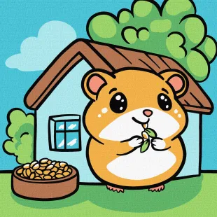 Malen nach Zahlen - Der Hamster ©art_selena_ua