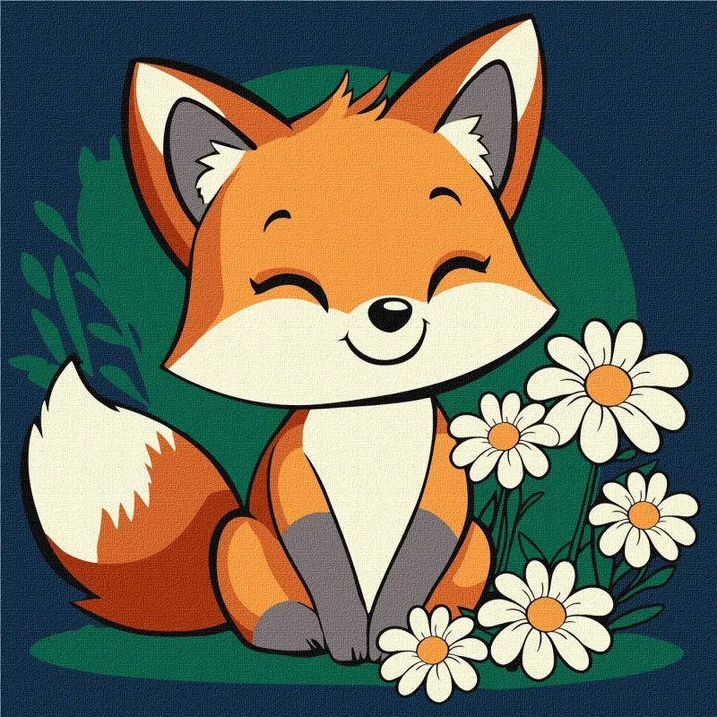 Malen nach Zahlen - Ein schöner Fuchs ©art_selena_ua