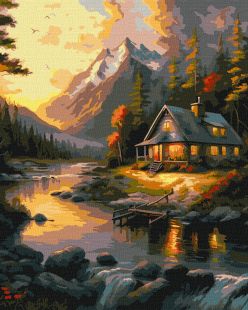Malen nach Zahlen - Goldener Sonnenuntergang ©art_selena_ua