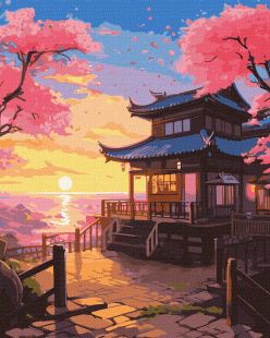 Malen nach Zahlen - Verträumter Sonnenuntergang ©art_selena_ua