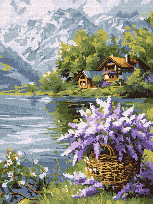 Malen nach Zahlen - Fliederkorb ©art_selena_ua