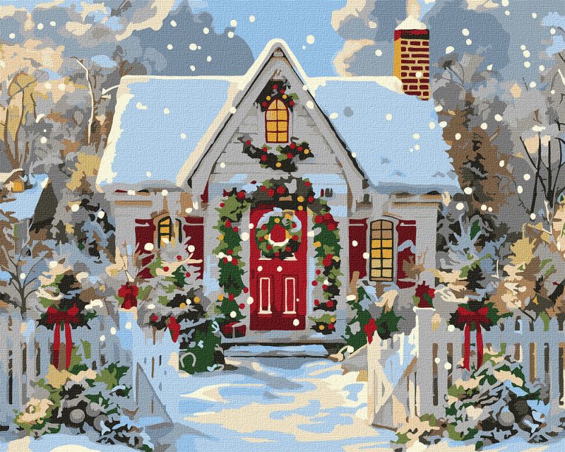 Malen nach Zahlen - Weihnachtshäuschen ©art_selena_ua