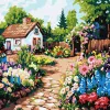 Malen nach Zahlen - Blumenbeete in der Nähe des Hauses ©art_selena_ua