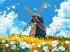 Malen nach Zahlen - Mühle mitten auf einem Feld ©art_selena_ua