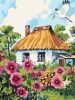 Malen nach Zahlen - Malven in der Nähe des Hauses ©art_selena_ua